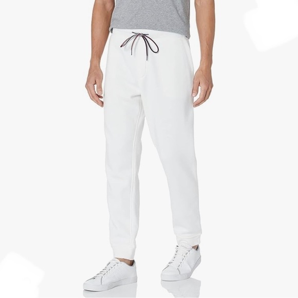 𝅺TOMMY Hilfiger Sweatpants Jogger XXL White Soft Fleece - Picture 1 of 10